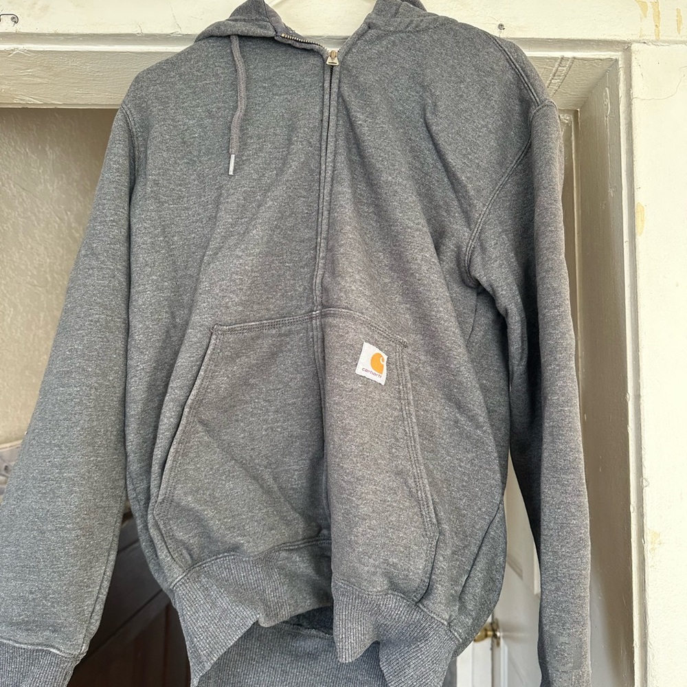 Carhartt Men's Zip-Up Gray Sweater